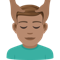 Man Getting Massage- Medium Skin Tone emoji on Emojione